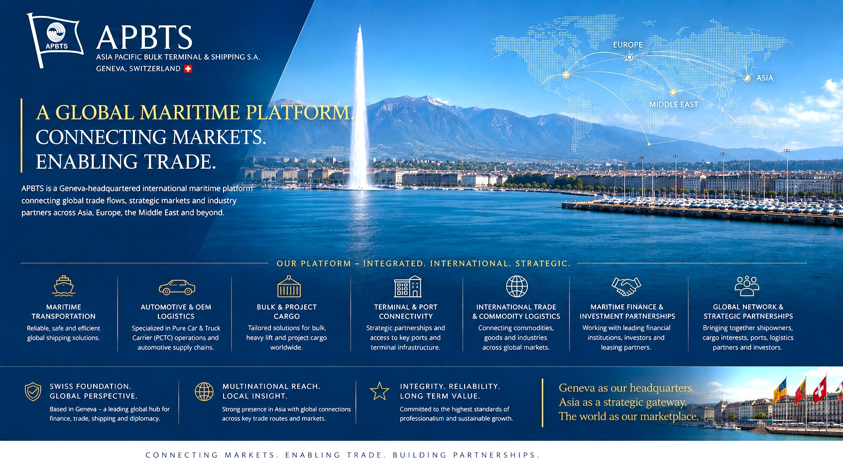 APBTS Geneva headquarters, a global maritime platform connecting markets and enabling trade
